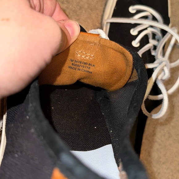 Frye Black Canvas Sneakers with Leather Shoestrings Size 7 - Picture 7 of 7